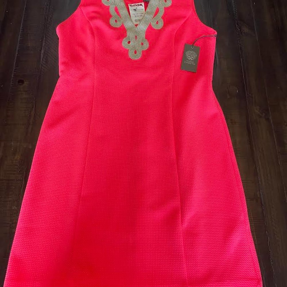 Neon Pink Cocktail Dress.
